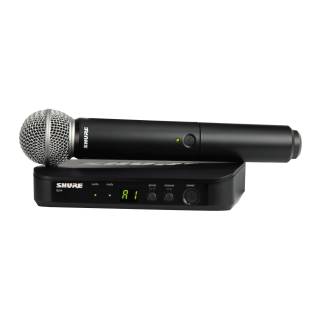 Shure BLX24/SM58 J11 Frequency Band Simple Setup Wireless Microphone System (Black)
