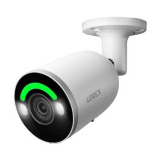 Lorex 4K Smart Security Lighting Deterrence Bullet AI PoE IP Wired Camera with Color Night Vision