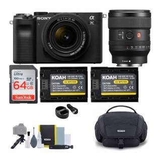 Sony Alpha a7C Full-Frame Mirrorless Camera (Black) Bundle with FE 28-60mm and 24mm Lens