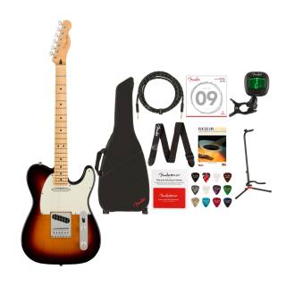 Fender Player Stratocaster 6-String Electric Guitar (3-Color Sunburst) Value Bundle