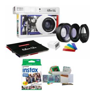 Lomography Lomo Instant Wide Camera 3 Lens Bundle (William Klein) with Wide Film Pack & Photobox / DIY Postcard Se
