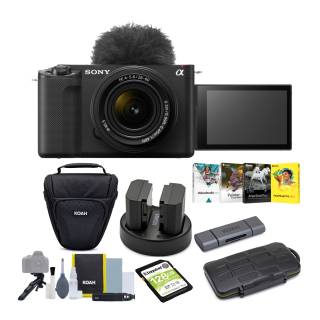 Sony Alpha ZV-E1 Full-frame Mirrorless Vlog Camera with 28-60mm Lens (ILCZV-E1/B, Black) Bundle