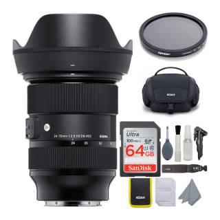 Sigma 24-70mm f/2.8 DG DN Art Zoom Full Frame E-Mount Lens with Density Filter, 64 SD Card Bundle-9c48d6f74f685eee.jpg