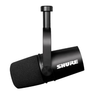 Shure MV7X Dynamic Podcast Microphone with Voice Isolation Technology and XLR Connectivity (Black)