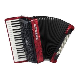 Hohner Bravo III 96 Chromatic Piano Key Accordion (Pearl Red)