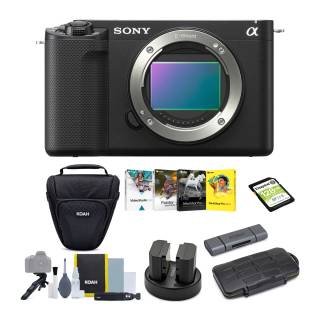 Sony Alpha ZV-E1 Full-frame Mirrorless Vlog Camera (ILCZV-E1/B, Black) Bundle