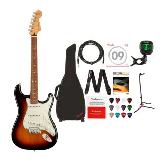 Fender Player Stratocaster Pau Ferro Fingerboard Sunburst Electric Guitar Value Bundle