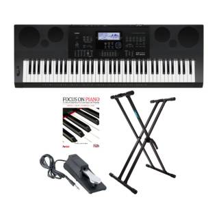 Casio WK-6600 76-Key Workstation Keyboard with Sequencer and Mixer Bundle