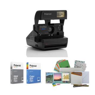 Polaroid 600 Close Up Instant Camera Bundle with Black and White and Color Film and Accessories