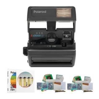 Polaroid OneStep Closeup Camera + Polaroid Color Instant Film and Accessory Bundle