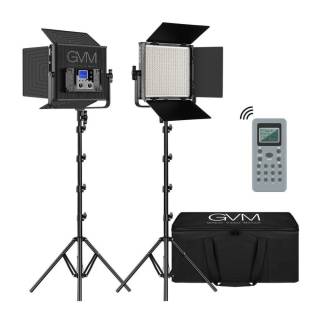 GVM 672S-B Bi-Color LED Studio Video Panel 2-Light Kit (Black)