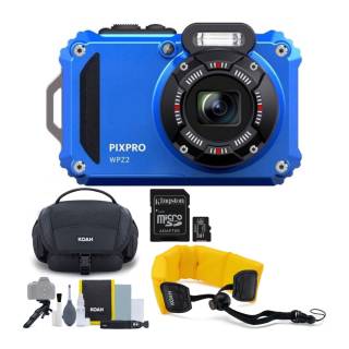 Kodak PIXPRO WPZ2 (Blue) Rugged Waterproof 16MP Digital Camera with Accessory Bundle