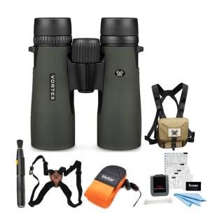 Vortex 10x42 Diamondback HD Roof Prism Binoculars with GlassPak Harness Case, Strap and Accessory Kit