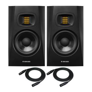 Adam Audio T5V Active Nearfield Monitor Pair with 2 XLR Cables