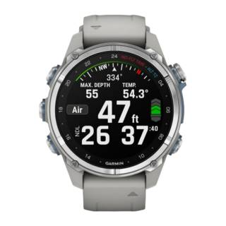 Garmin Descent Mk3 Watch-Style Dive Computer (Stainless Steel, Fog Gray Band)