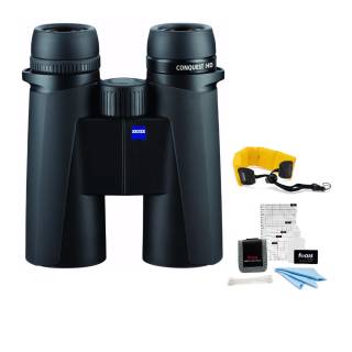 Zeiss Conquest HD Binocular w/ Foam Strap & Cleaning Care Kit Bundle