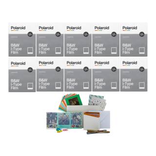 Polaroid B&W Film for i-Type Cameras 10 Pack with PhotoBox and Keepsake Bundle