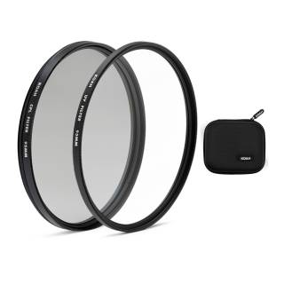 Koah 95mm Circular Polarizing and UV Protective Lens Filters with Koah Hard-Shell Filter Case