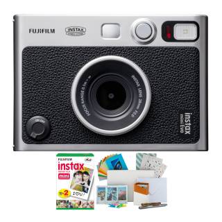 Fujifilm Instax Mini EVO Instant Camera with Fujifilm Instax Mini Twin Film Pack Bundle