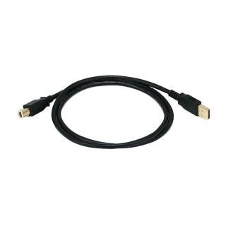 Monoprice USB Type-A to USB Type-B 2.0 28/24AWG Gold Plated Cable (Black, 3-Feet)