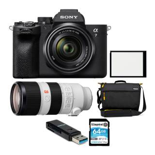 Sony Alpha 7 IV Full-frame Mirrorless Camera with 28-70mm Lens with Sony FE 70-200mm f/2.8 GM OSS Lens bundle