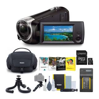 Sony CX405 Handycam 1080p Full HD Camcorder with Exmor R CMOS Sensor (Black) Software Suite Bundle