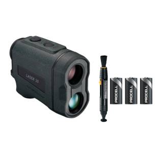 Nikon 6X 21mm Laser 30 Laser Rangefinder (Black) with Cleaning Lens Pen, and 800 mAh Batteries