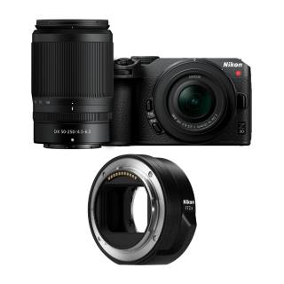 Nikon Z30 Mirrorless Camera with 16-50mm/50-250mm Lenses & Nikon FTZ Adapter II