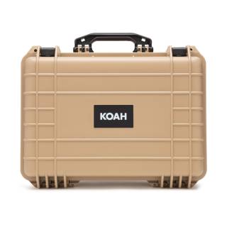 Koah Weatherproof Hard Case with Customizable Foam (18 x 14 x 7 Inch) - Tan