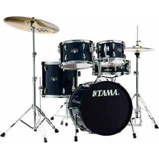 TAMA Imperialstar 5-Piece Complete Kit with Meinl HCS cymbals Dark Blue Wrap