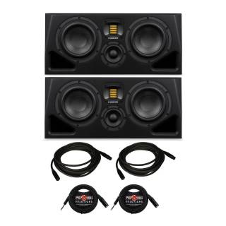 ADAM Audio A77H Powered Three-Way Midfield Studio Monitor (2-Pack) with XLR Cable (2-Pack) Bundle