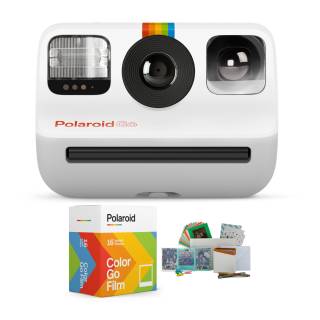 Polaroid Go Instant Camera (White) with Film Double Packs and PhotoBox Kit