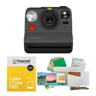 Polaroid Originals Now Viewfinder i-Type Instant Camera (Black) with i-Type Films and Accessory Bundle