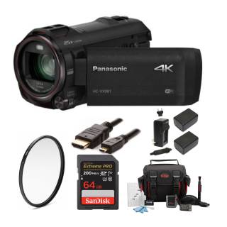 Panasonic HC-VX981K 4K Ultra HD Camcorder with 64GB SD Card and Battery Bundle