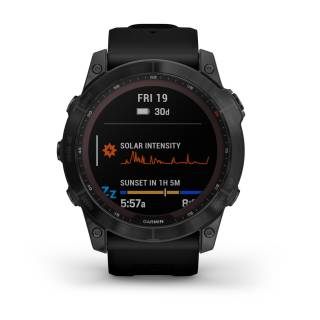 Garmin Fenix 7X Sapphire Solar GPS Smartwatch with Black Band (Black)