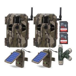 Stealth Cam Connect Cellular Trail Camera (AT&T) w/ 32GB SD Card and Solar Panel (2-Pack)