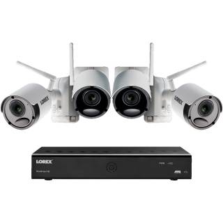 Lorex 6 Channel 1080p HD Wire-Free Battery Powered Camera System with 4 Metal Cameras and LHB926 wire-free DVR with four diurnal cameras