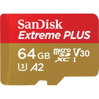 SanDisk Extreme PLUS 64 GB microSDXC - Class 10 / UHS-I (U3) (170 MB/s)