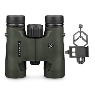 Vortex 10x28 Diamondback HD Roof Prism Binoculars with Smart Phone Adapter
