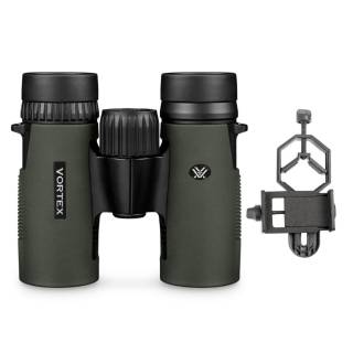 Vortex 8x32 Diamondback HD Roof Prism Binoculars with Smart Phone Adapter