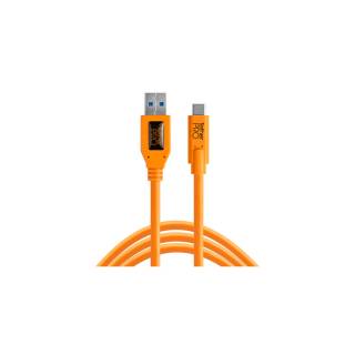 Tether Tools TetherPro USB Type-C Male to USB 3.0 Type-A Male Cable (15-Feet, Orange)