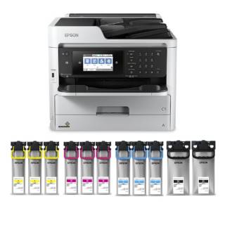 Epson WorkForce Pro WF-C5790 Network Multifunction Color Printer Large Bundle