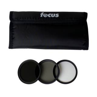 Focus Pro Series 3-Piece 49mm Lens Filter Kit (UV/CPL/ND8)