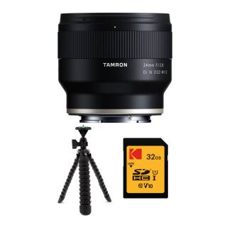Tamron 24mm f/2.8 Di III OSD Wide-Angle Prime Lens for Sony E-Mount bundle