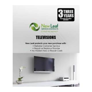 New Leaf 3-Year Televisions Service Plan for Products Retailing Under $500