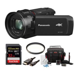 Panasonic HC-VX1 4K Camcorder with 24X Leica Lens and Accessory Bundle