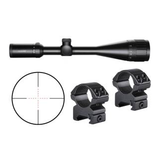 Hawke Sport Optics 4-16x50 Vantage AO Riflescope with Mil Dot IR Illuminated Reticle and 2-Piece Rings Set
