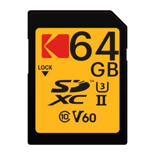 Kodak 64GB UHS-II U3 V60 Ultra Pro SDXC Memory Card