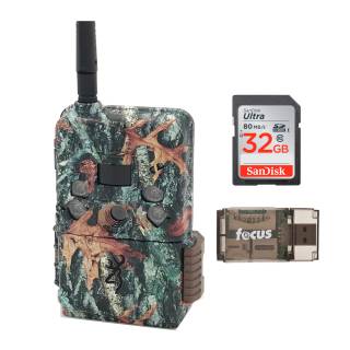 Browning Trail Camera Defender Wireless Pro Scout Cellular Trail Camera (Verizon) with 32GB SD Card and Card Reader