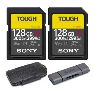 Sony 128GB UHS-II Tough G-Series SD Card bundle (2-pack) bundle
